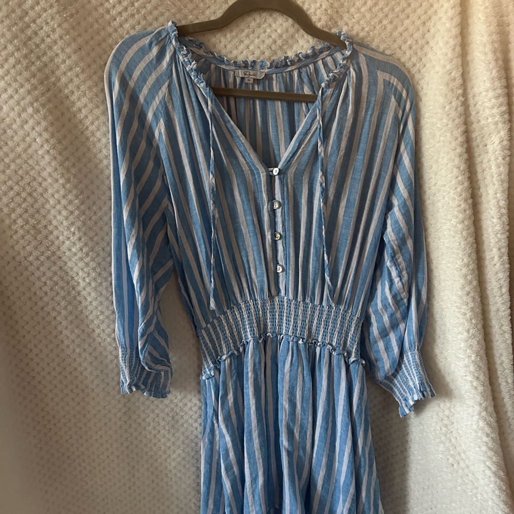 Rails Blue and White Striped Dress